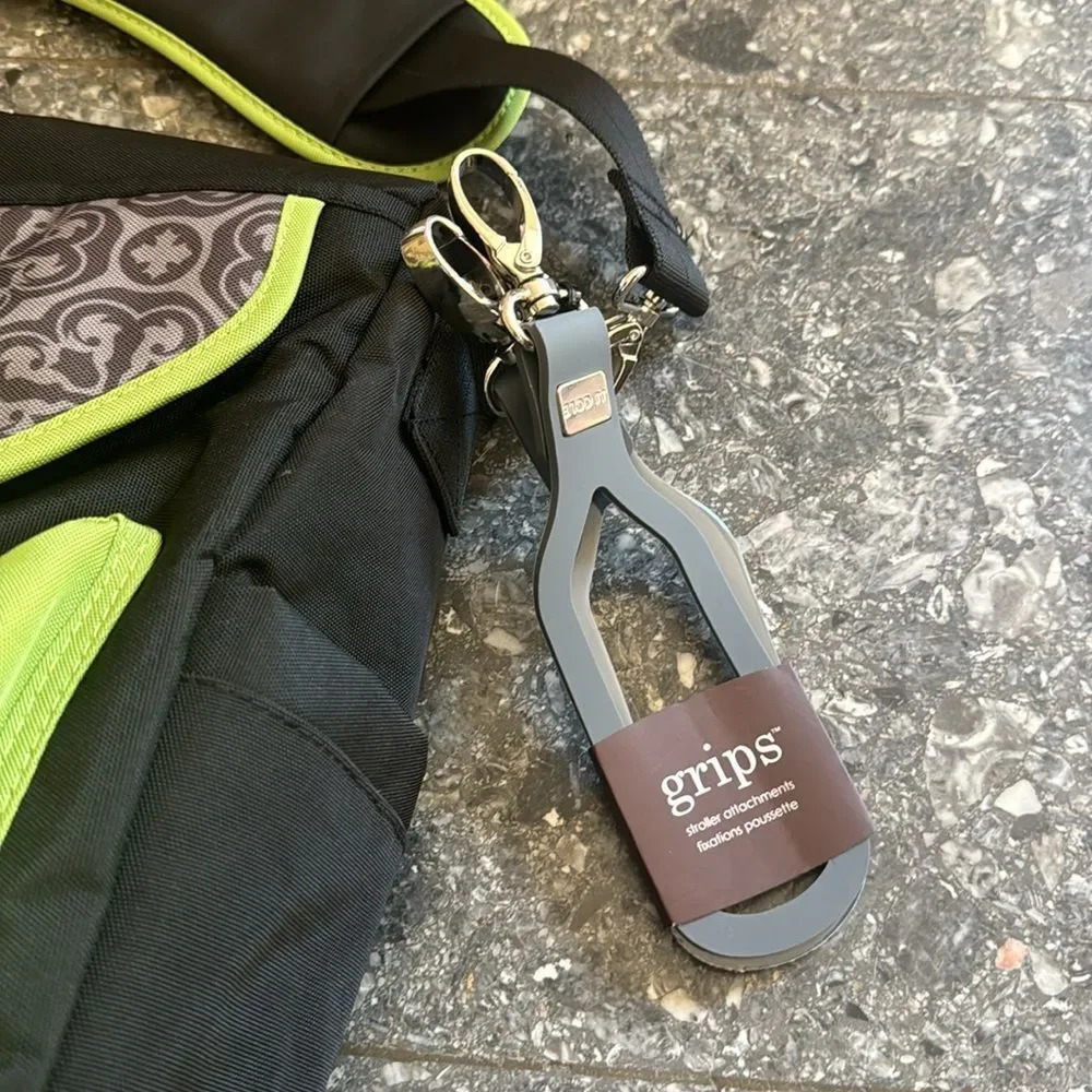 JJ Cole black/lime/gray pattern multi compartment… - image 6